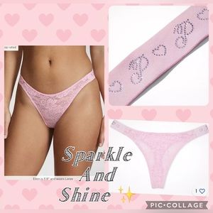 irep
Victoria's Secret Pink Wink Logo
High-Leg Thong Shine Straps
Bling lace